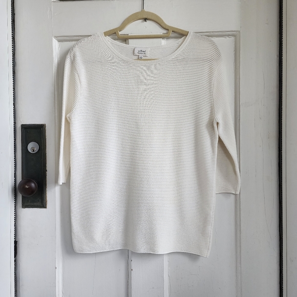 Wilfred Aritzia Ribbed Cream Sweater, Sz XS - Picture 1 of 7